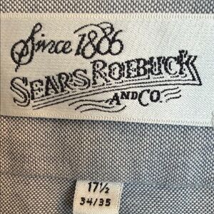 Sears Roebuck Men's Elegant Gray Dress Shirt